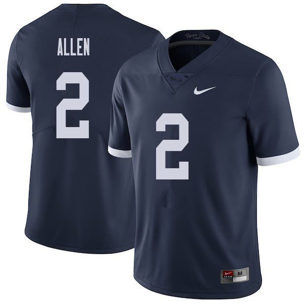 Men #2 Marcus Allen Penn State Nittany Lions College Throwback Football Jerseys Sale-Navy